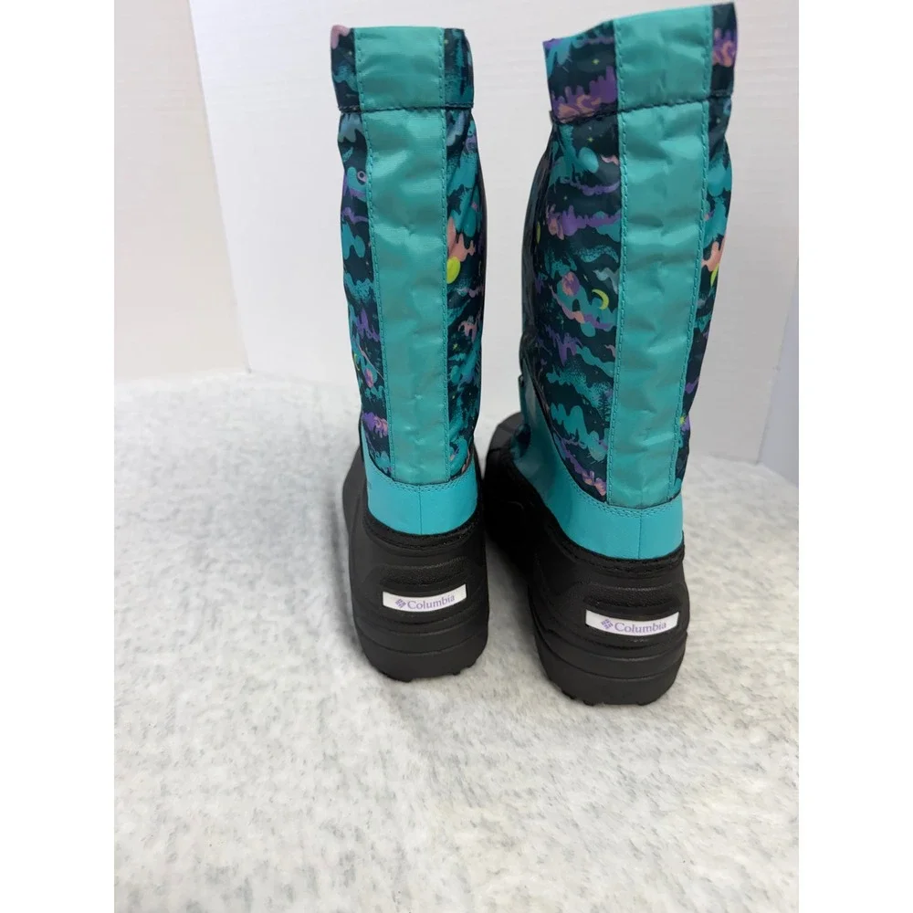 Columbia Youth Powderbug Forty Print Snow Boots 7  Paisley Purple BY1325-314 NIB